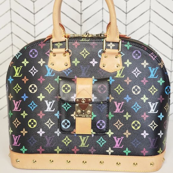 Authentic Louis Vuitton Takashi Murakami Alma GM – Black Multicolor Monogram - Picture 3 of 17